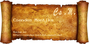 Csendes Montika névjegykártya